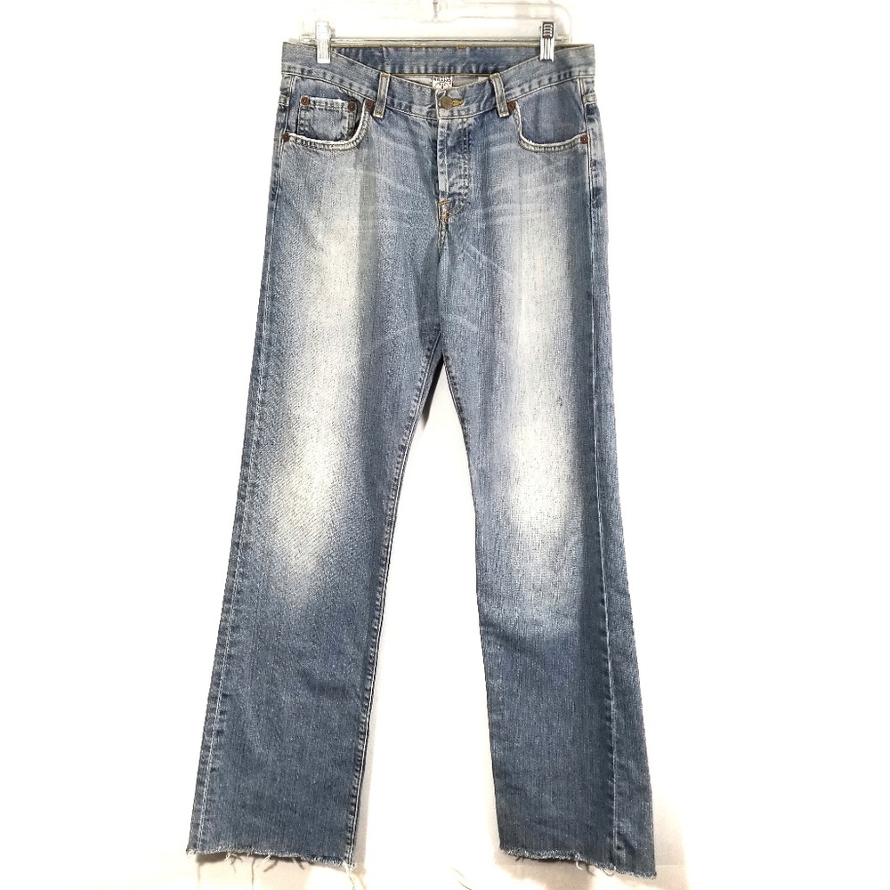 Lucky Brand Light Wash Raw Hem Dungarees / 8